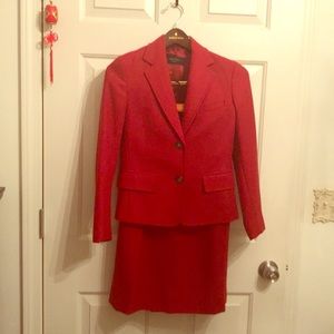 VintageMaxMara red wool blazer & skirt.Sz4.LikeNew